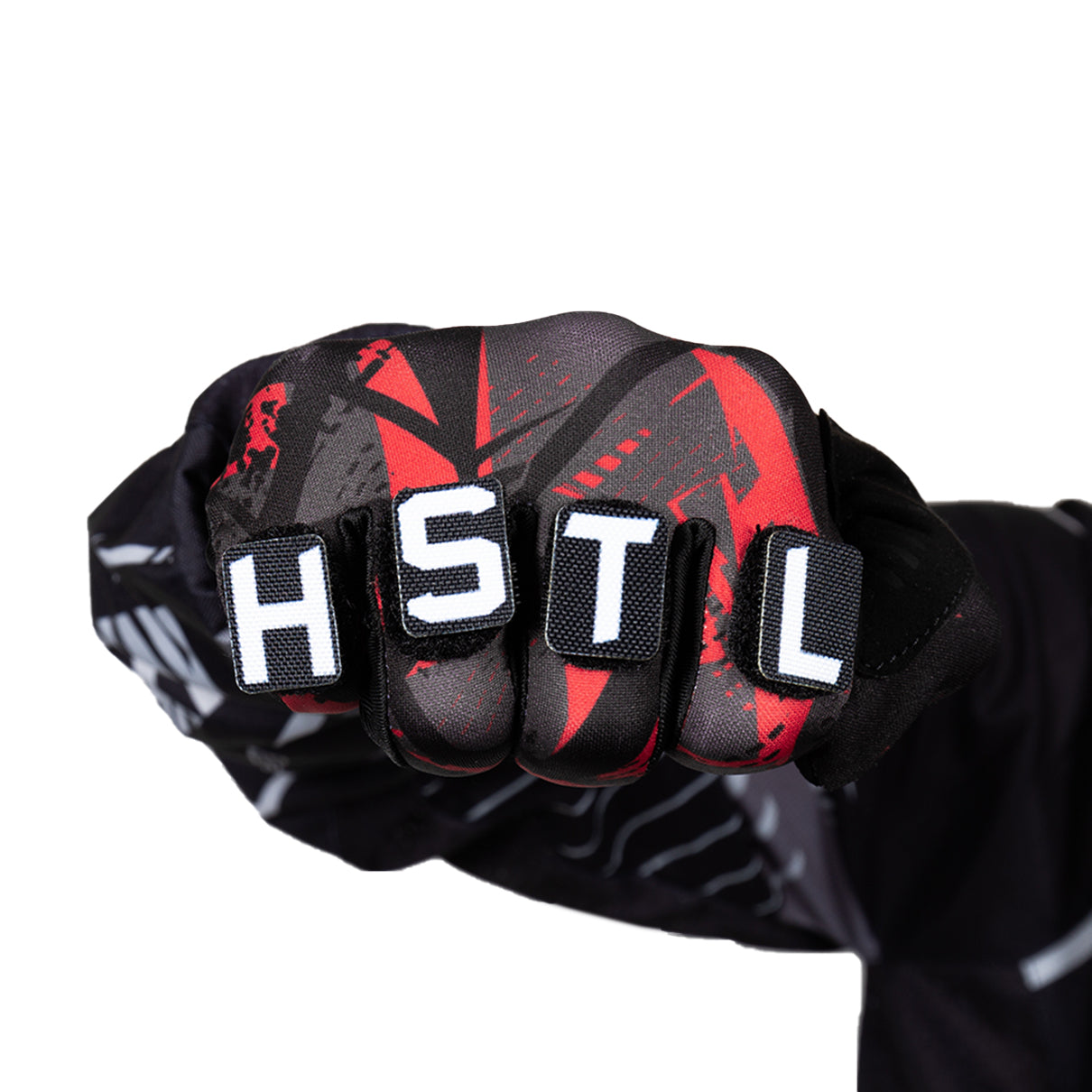 Red paintball motorcycle gloves