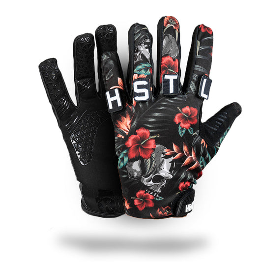 Motorcycle Gloves - Tropical Skull